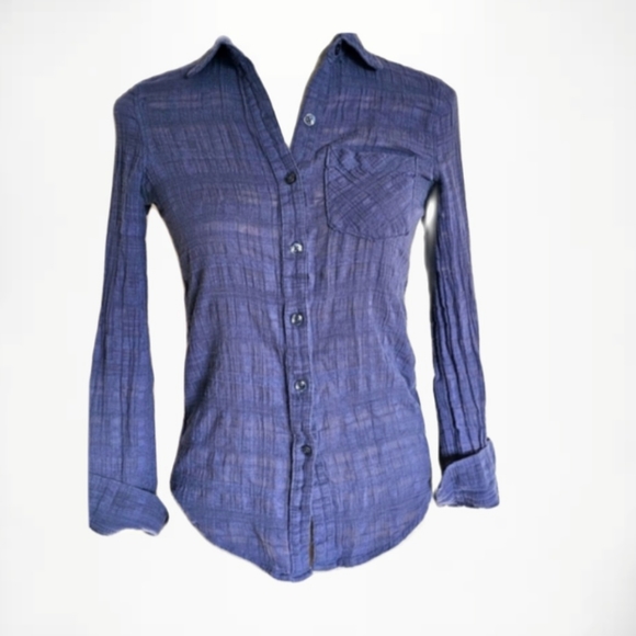 Aeropostale Blue Button-Up Top XSmall women's - Picture 1 of 14